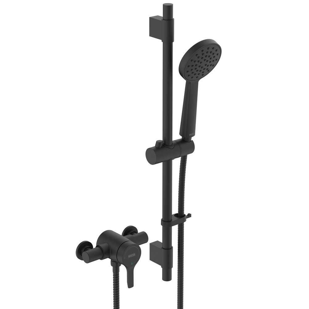 Bristan Onza Thermostatic Black Exposed Shower
