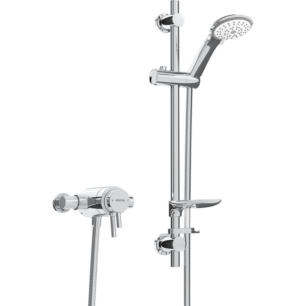 Bristan Prism Exposed Dual Control Shower Valve with Adjustable Riser Kit