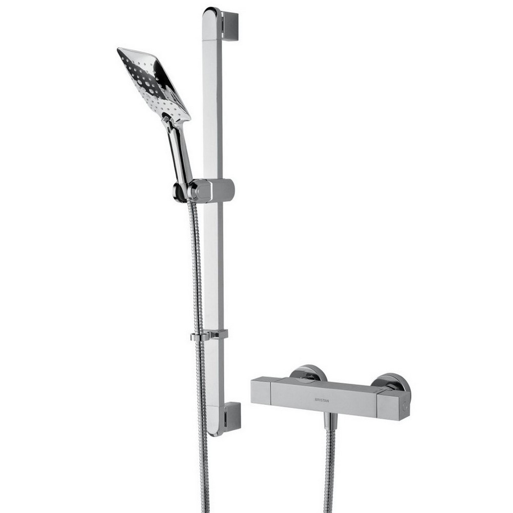 Bristan Qubo Thermostatic Bar Shower with Multi Function Handset