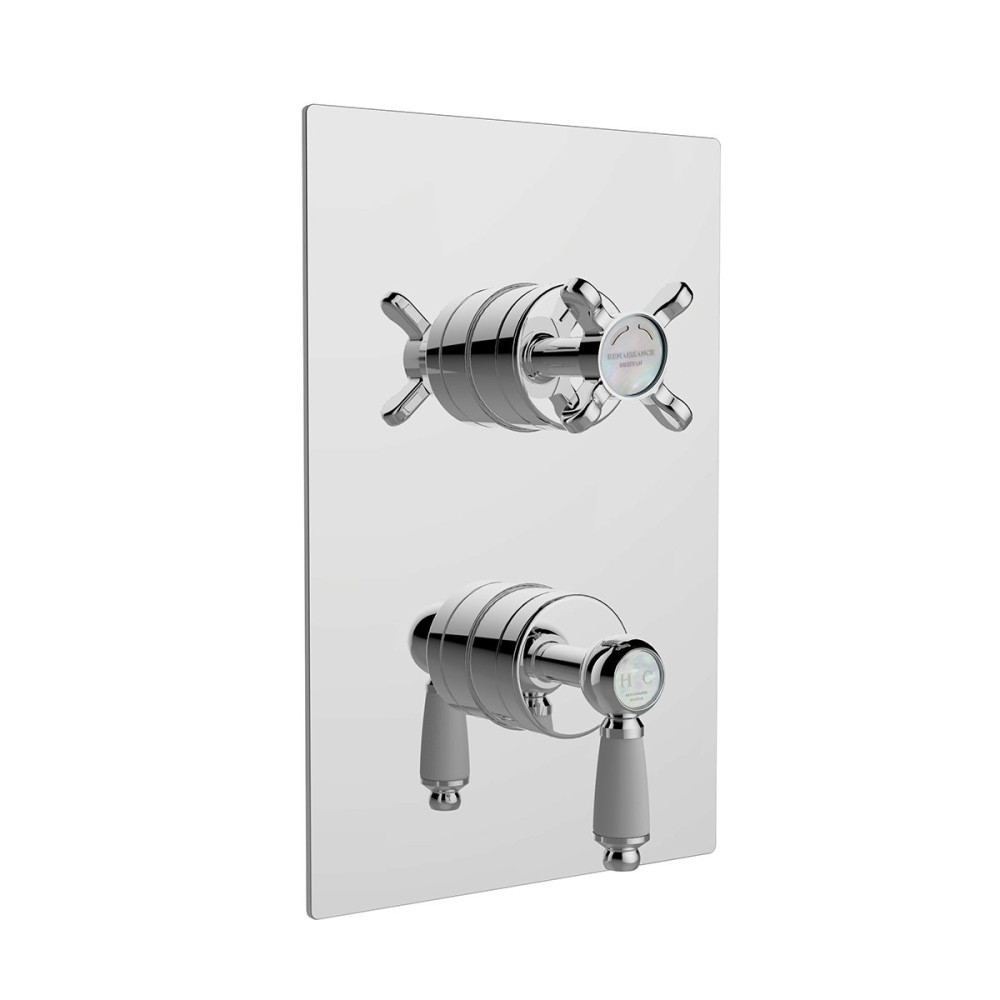 Bristan Renaissance Recessed Thermostatic Dual Control Shower Valve with Integral Two Outlet Diverter