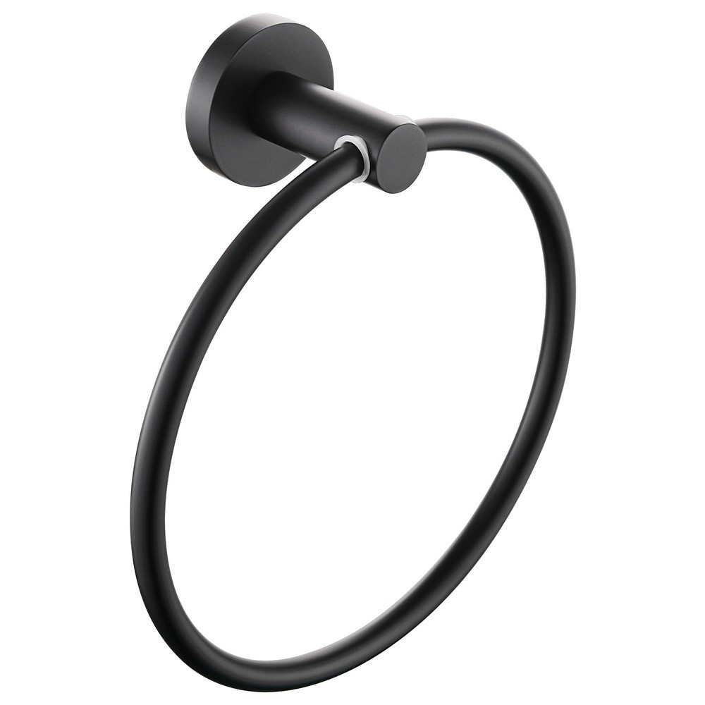 Bristan Round Towel Ring Black