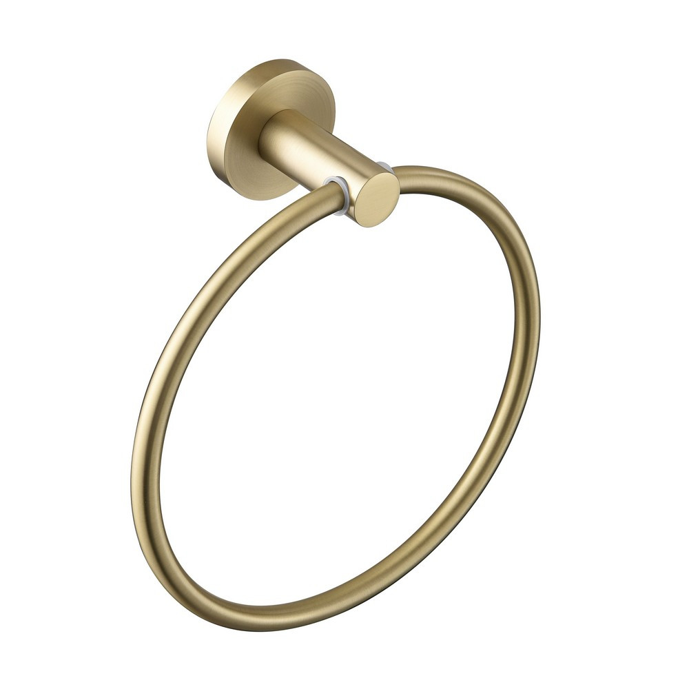 Bristan Round Towel Ring in Brushed Brass (1)