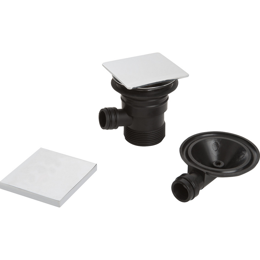 Bristan Square Clicker Bath Waste with Overflow Chrome