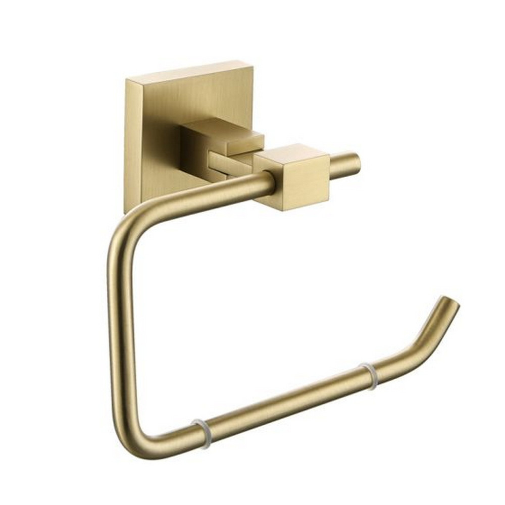 Bristan Square Toilet Roll Holder Brushed Brass