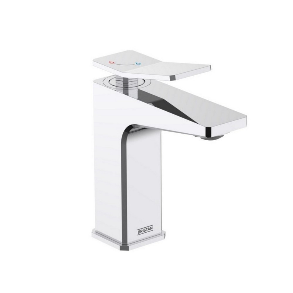 Bristan Tangram Eco Start Basin Mixer with Clicker Waste in Chrome
