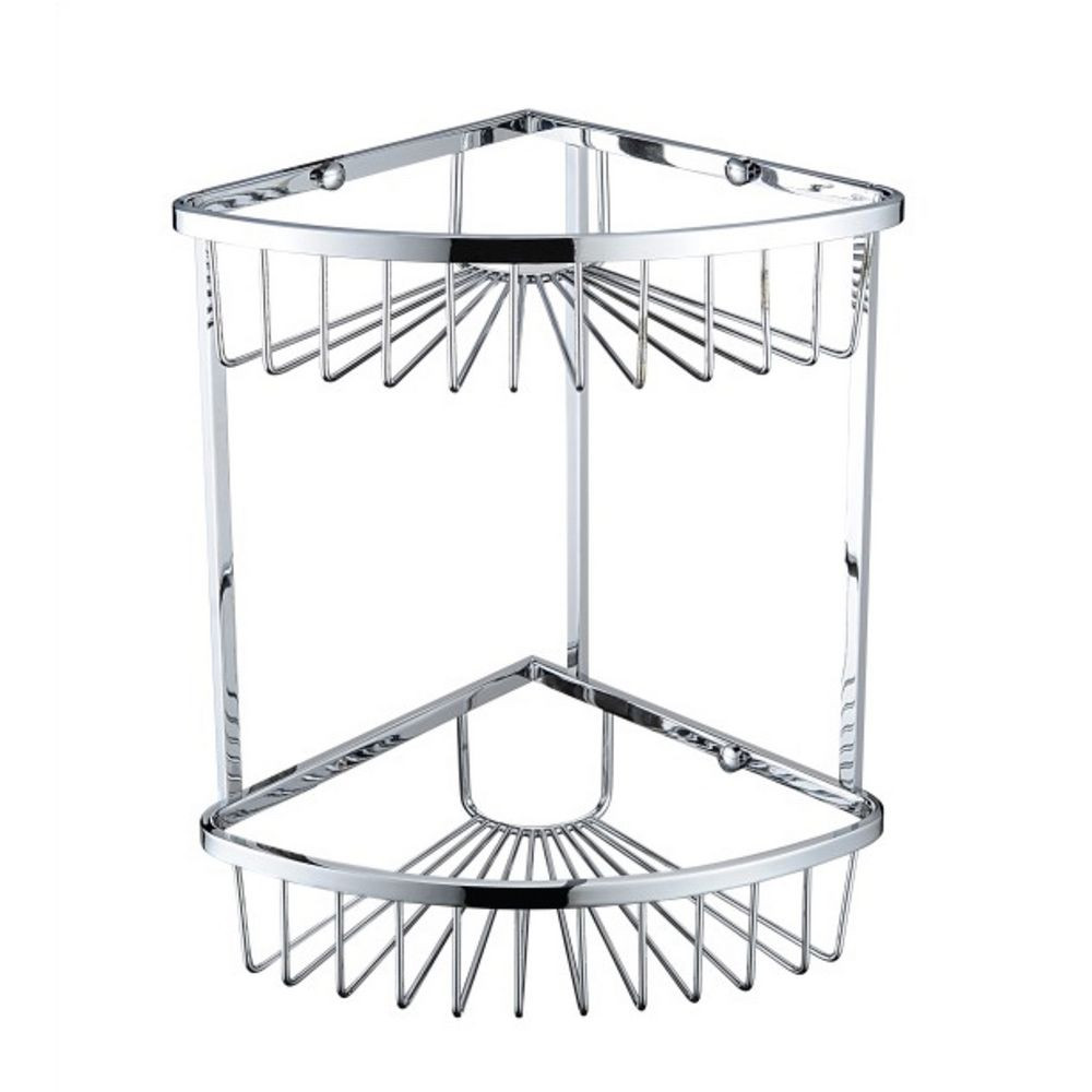 Bristan Two Tier Corner Fixed Wire Basket (1)