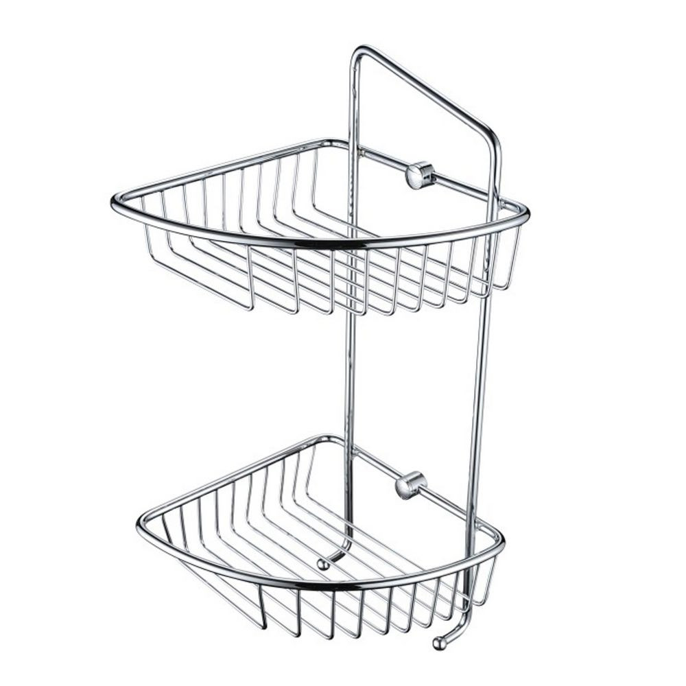 Bristan Two Tier Wall Fixed Wire Basket (1)