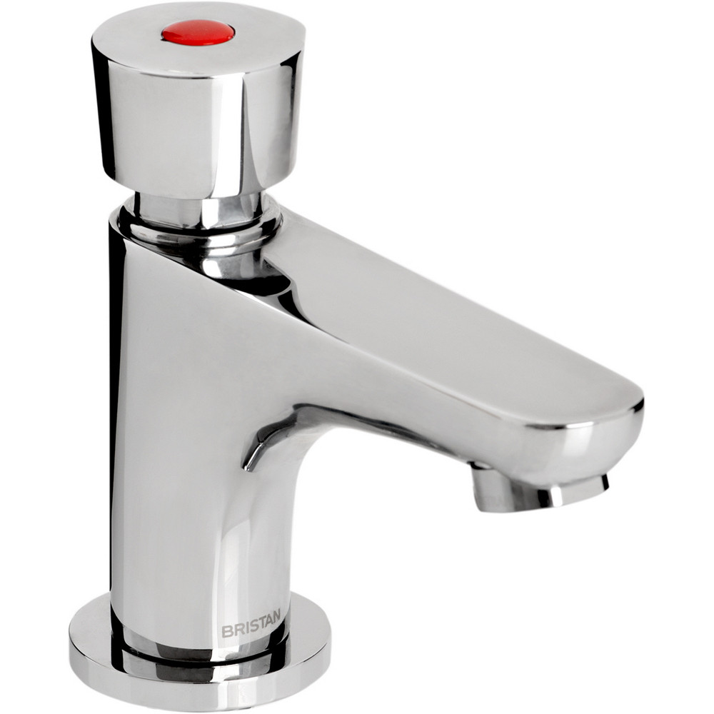 Bristan Utility Timed Flow Control, Single Pillar Basin Tap with Flow Regulator