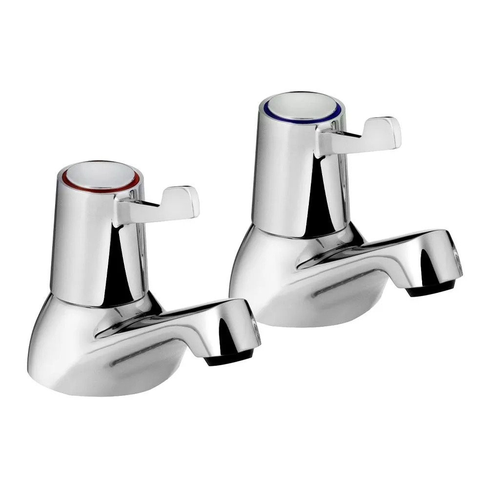 Bristan Value Lever Basin Taps With 3-Inch Lever