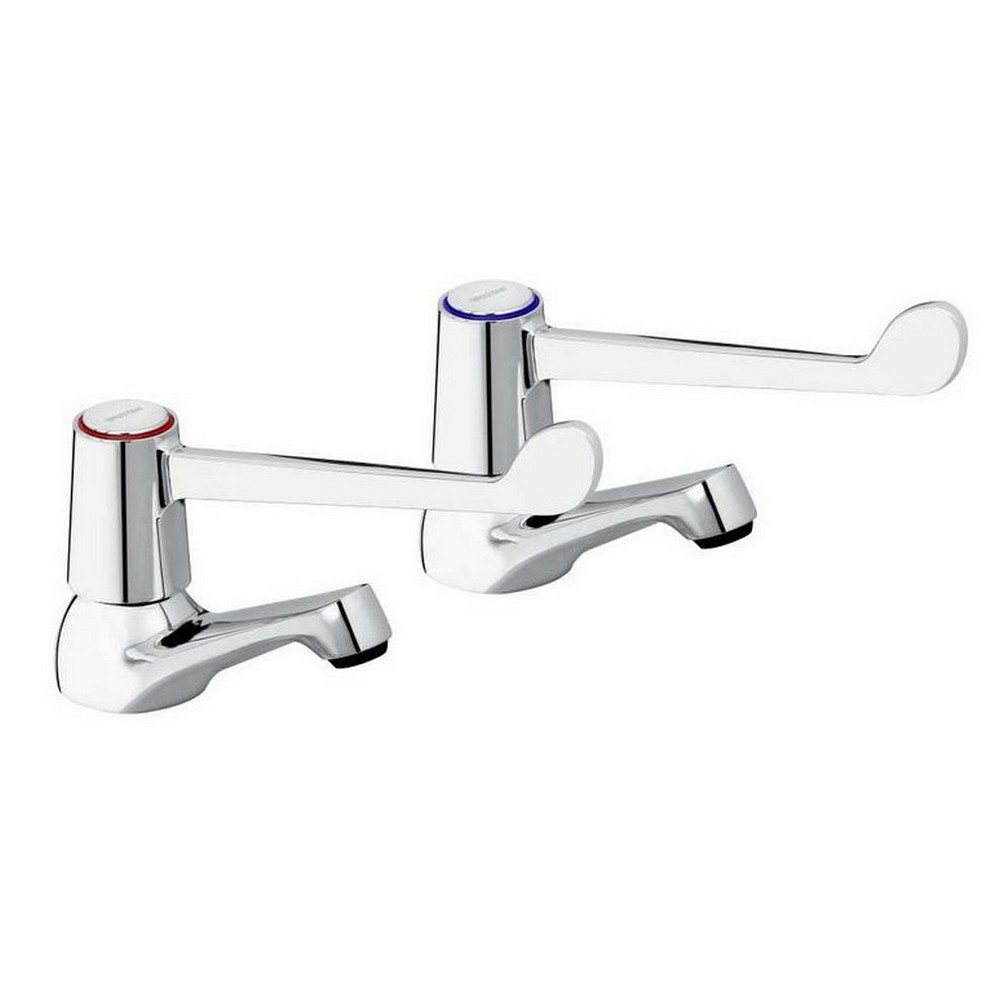 Bristan Value Lever Basin Taps With 6 Inch Lever