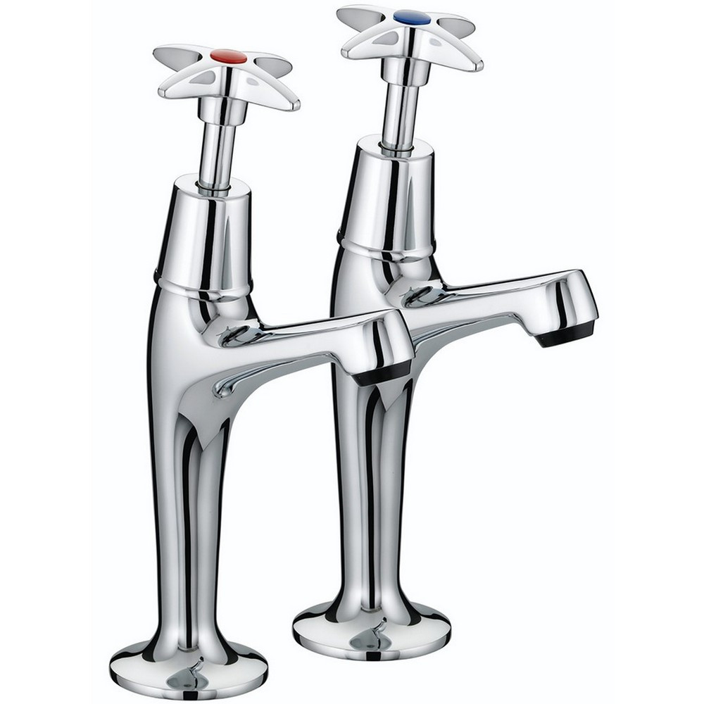Bristan X Head High Neck Pillar Taps