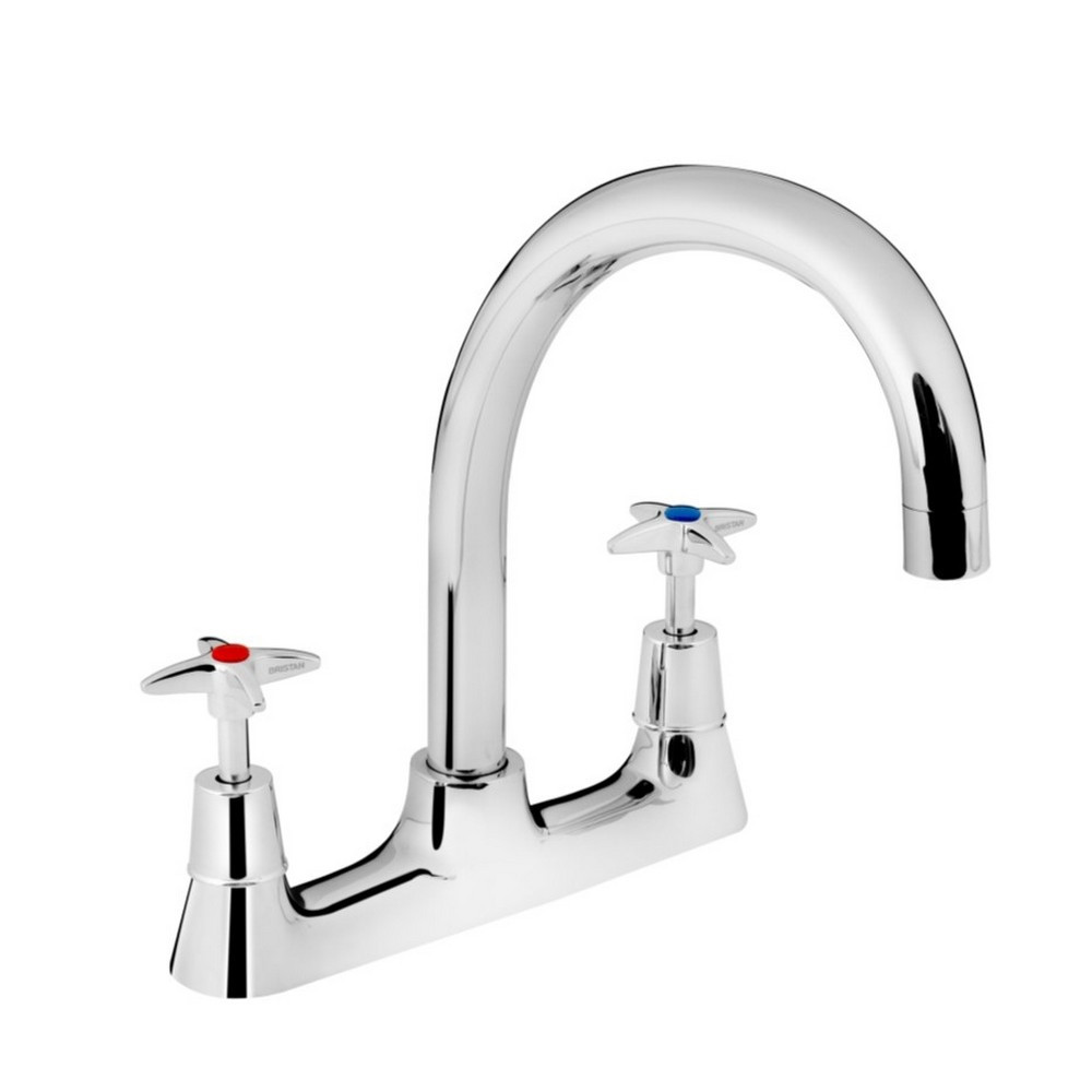 Bristan X Head Chrome Deck Kitchen Mixer Tap