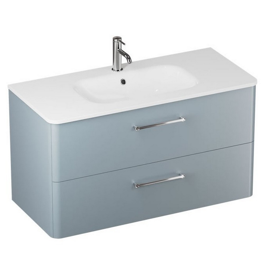 Britton Camberwell 1000mm Dusty Blue Double Drawer Unit (1)