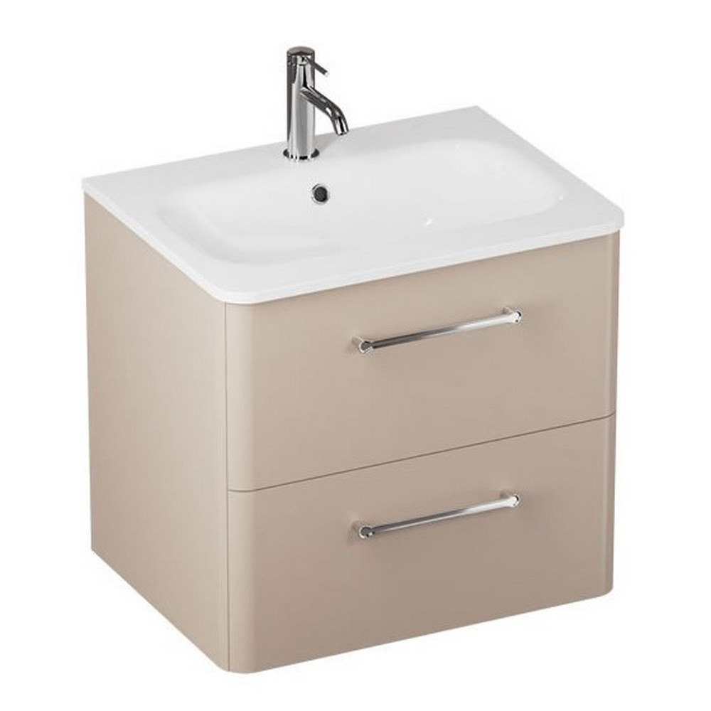 Britton Camberwell 600mm Warm Beige Double Drawer Unit