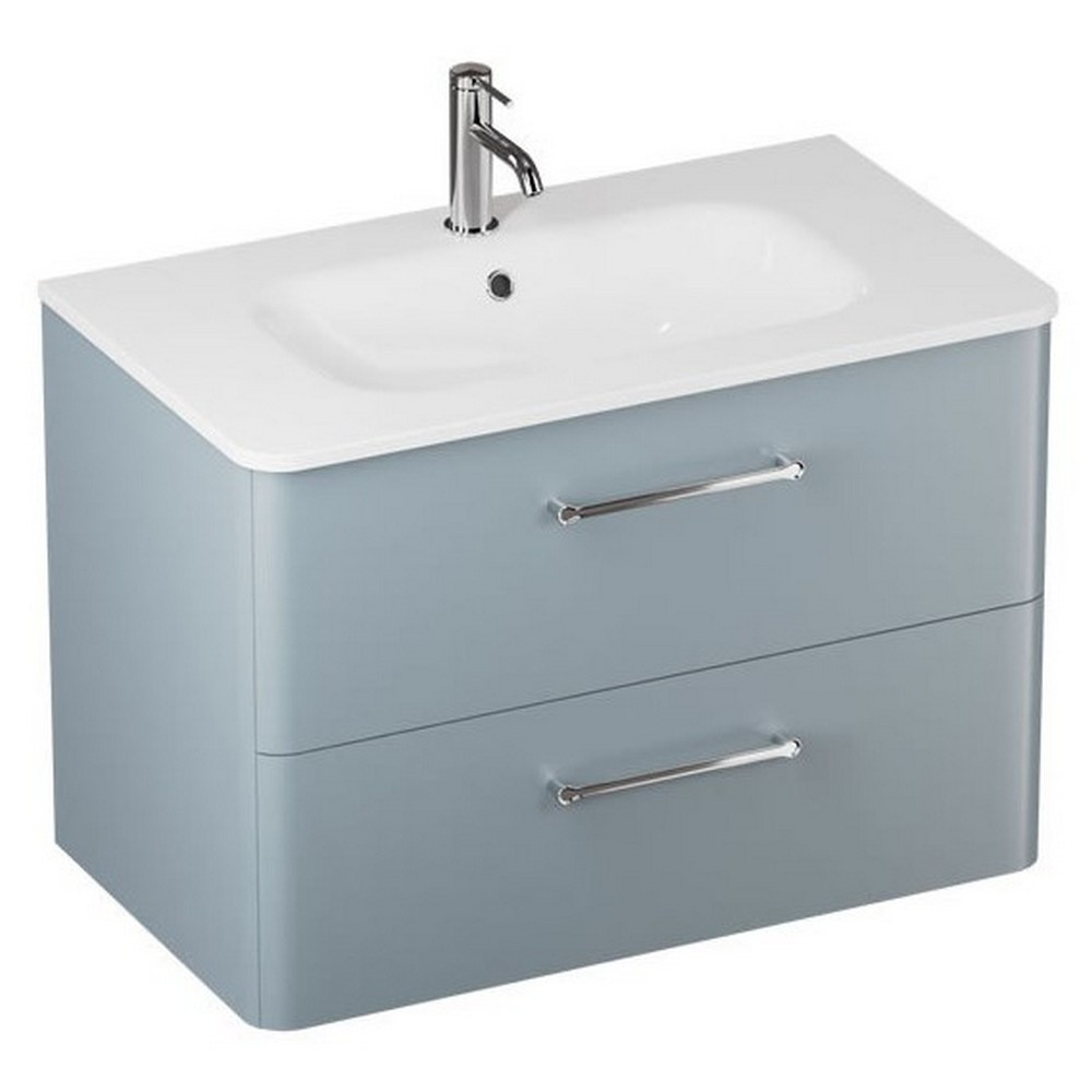 Britton Camberwell 800mm Dusty Blue Double Drawer Unit (1)