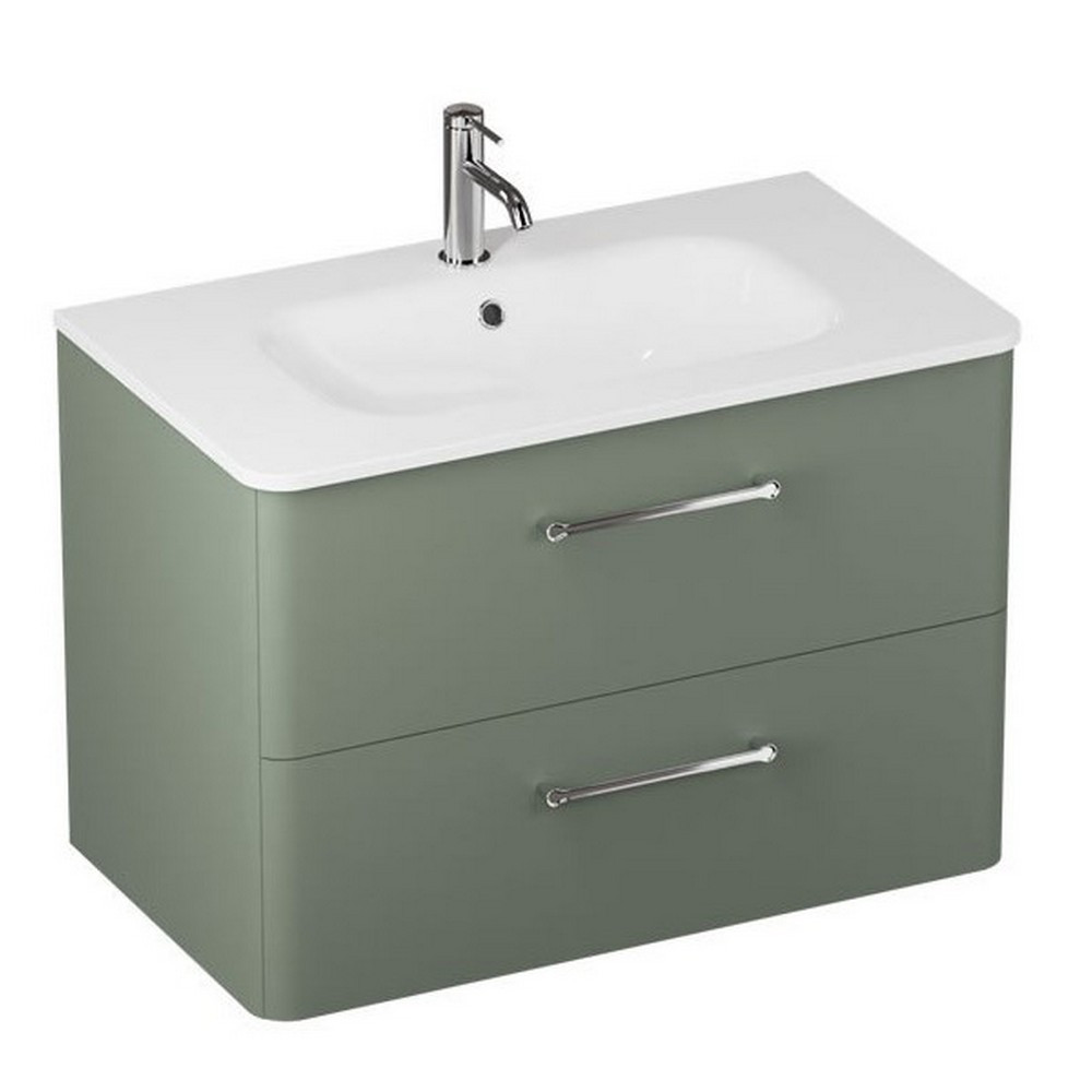 Britton Camberwell 800mm Earthly Green Double Drawer Unit (1)