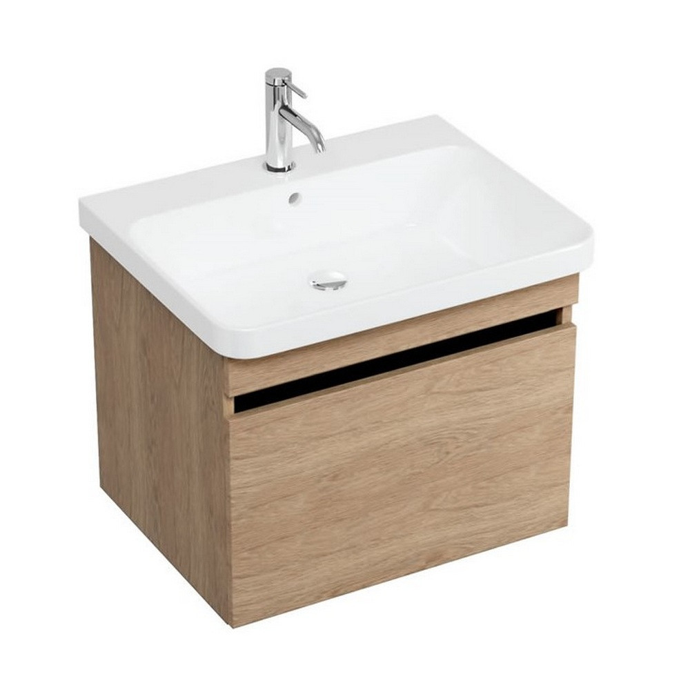 Britton Dalston 600mm Golden Oak Wall Hung Vanity Unit with Basin