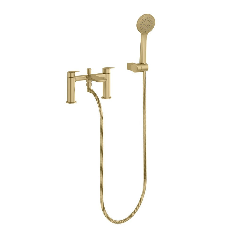 Britton Greenwich Bath Shower Mixer 2TH Brushed Brass
