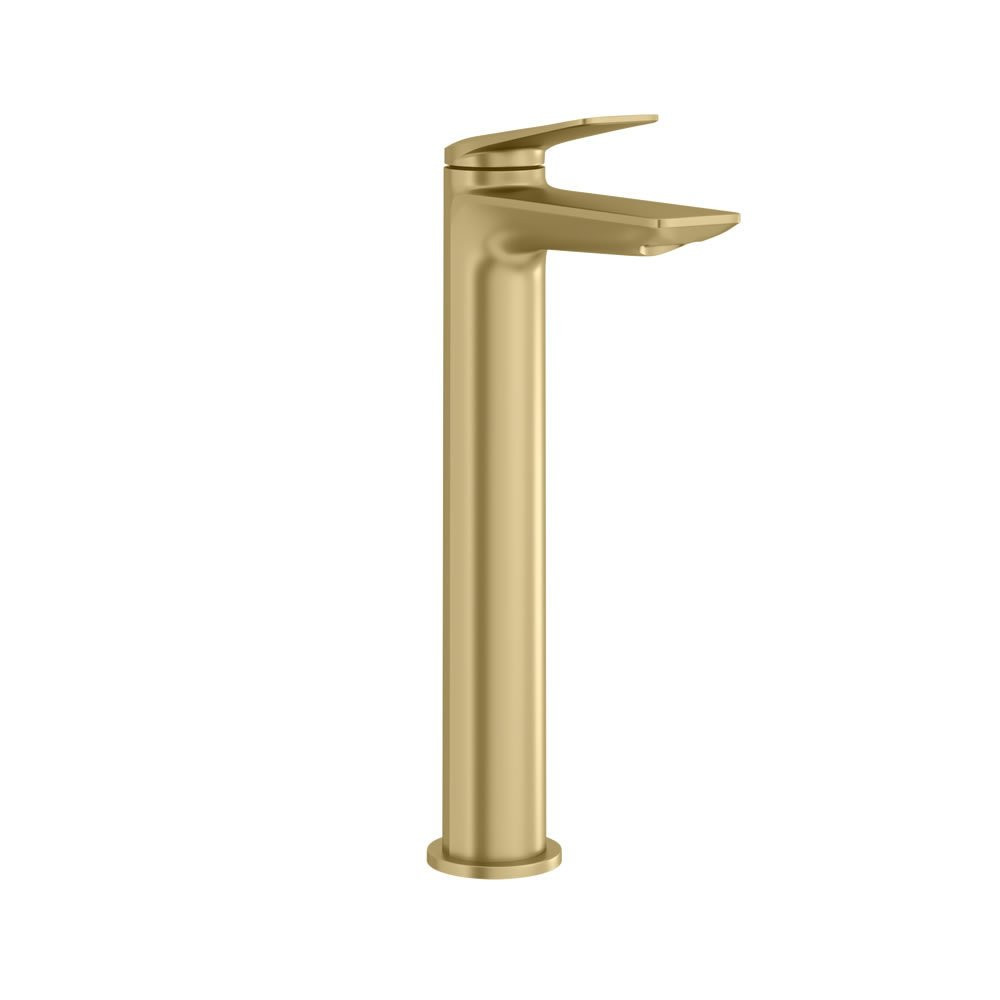 Britton Greenwich Tall Basin Mixer Brushed Brass