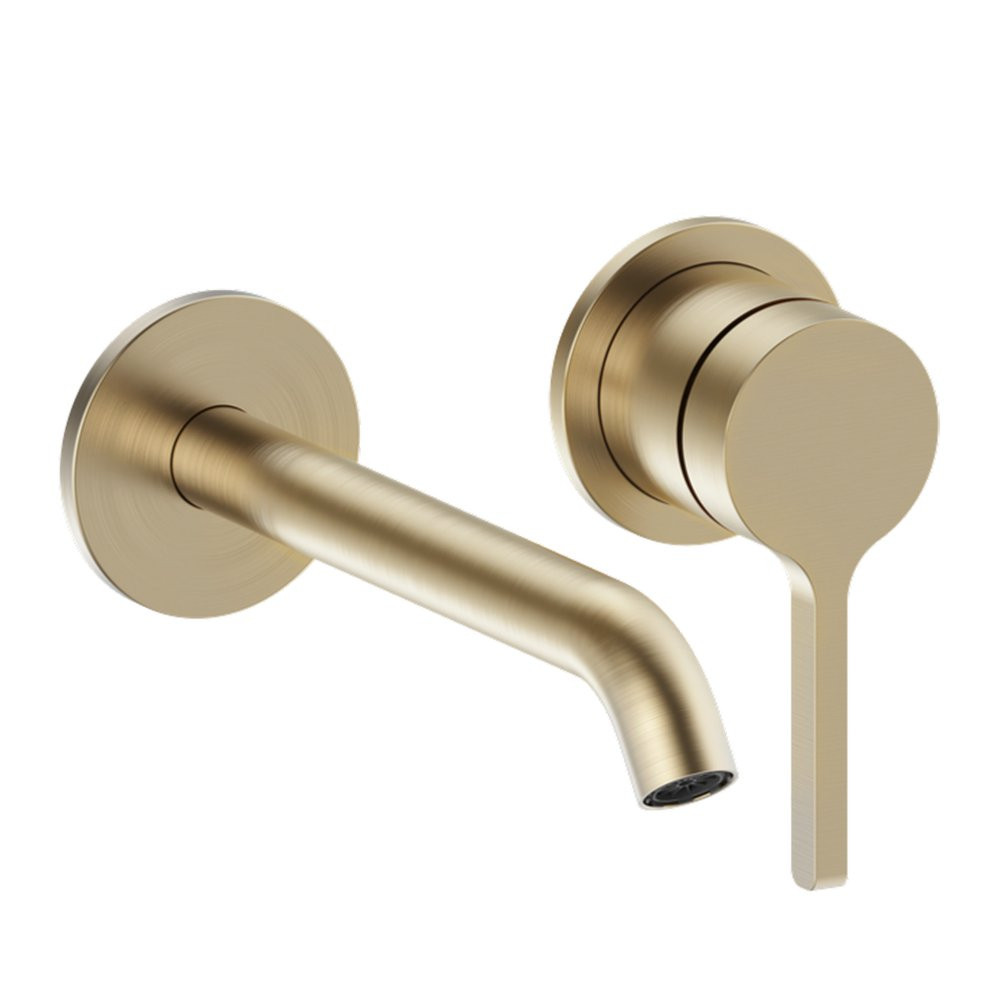Britton Hoxton 2.0 Brushed Brass Wall Mounted Basin Mixer