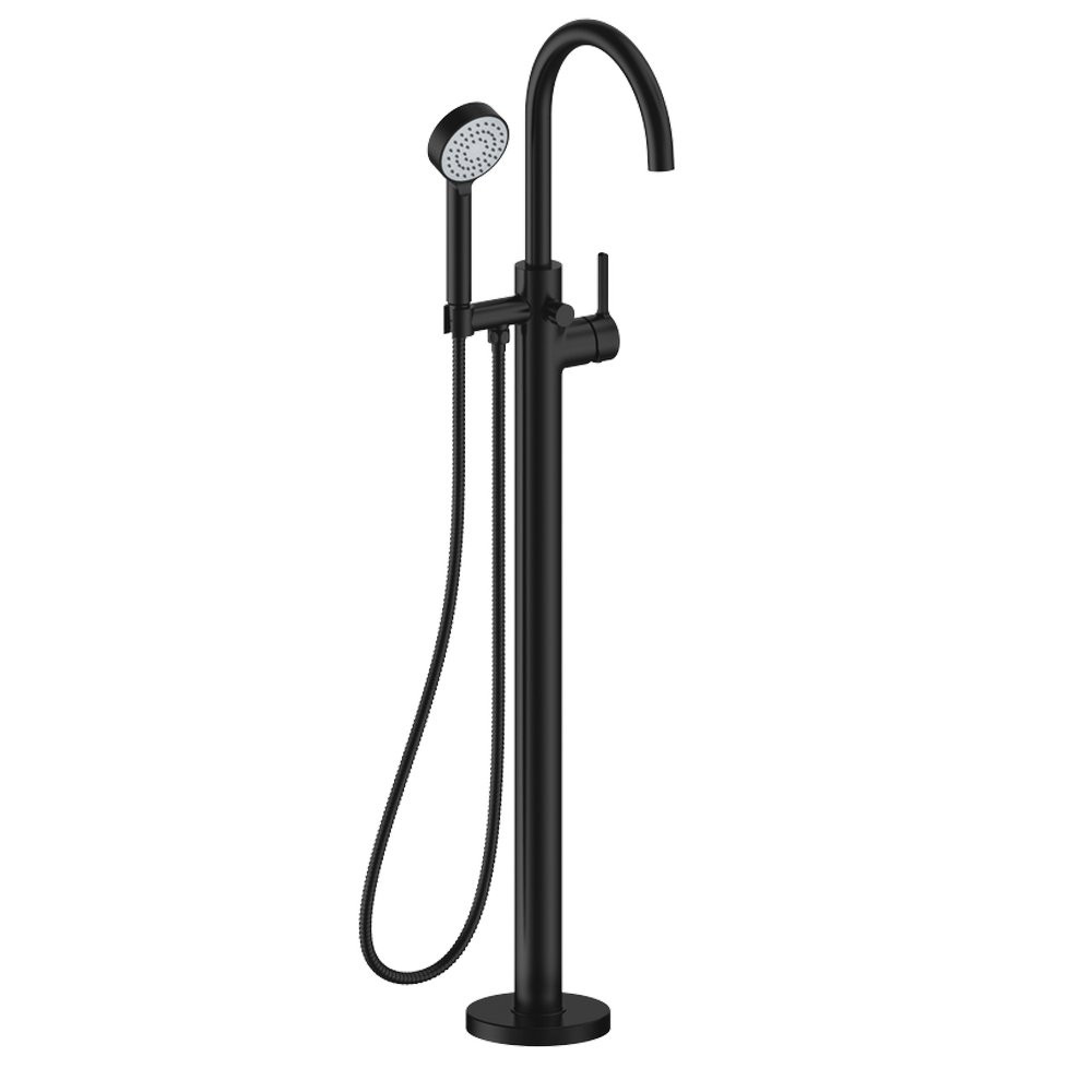 Britton Hoxton 2.0 Floorstanding Mono Bath and Shower Mixer Matt Black