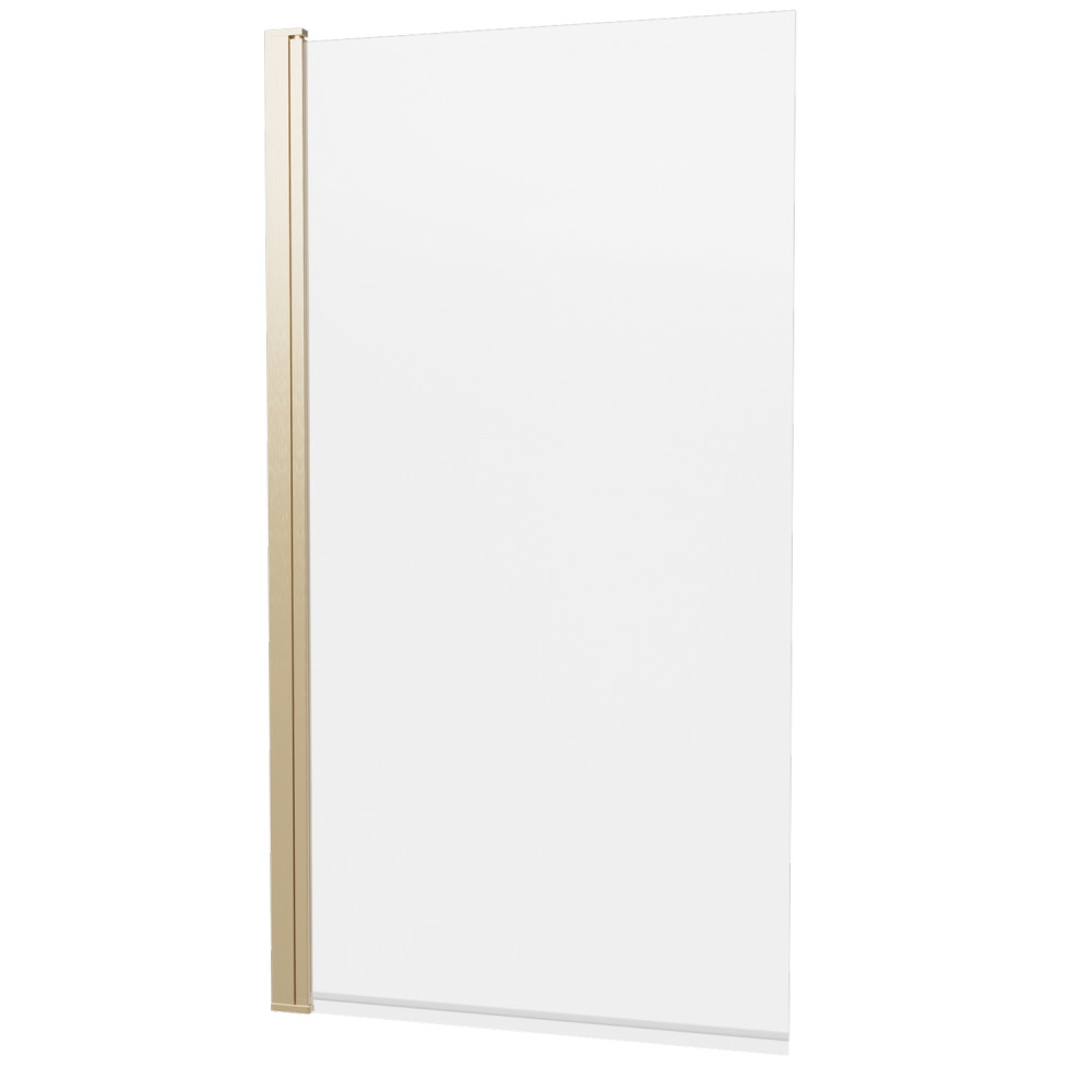 Britton Hoxton 6 Brushed Brass 1500 x 800mm Hinged Bath Screen