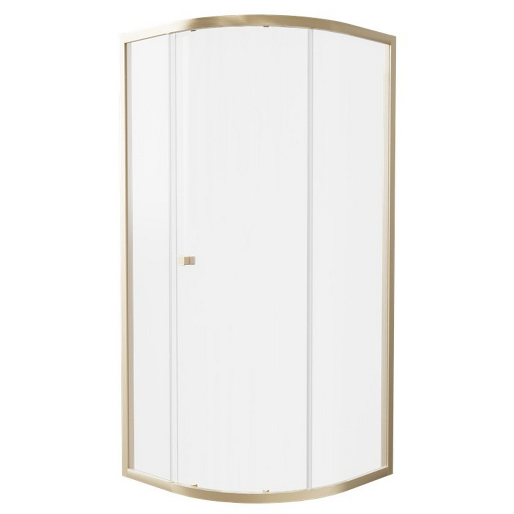 Britton Hoxton 6 Brushed Brass 800mm Quadrant Shower Enclosure