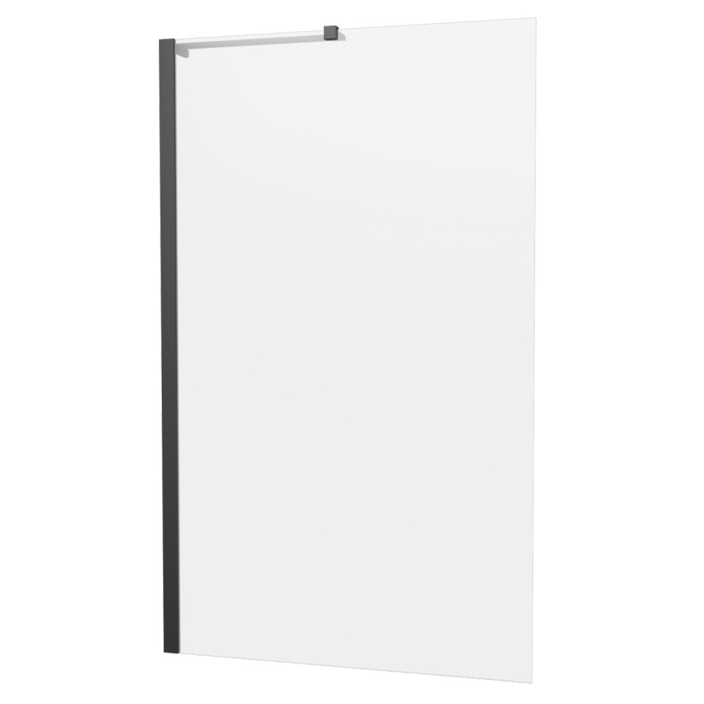 Britton Hoxton 6 Matt Black 1500 x 900mm Fixed Bath Screen