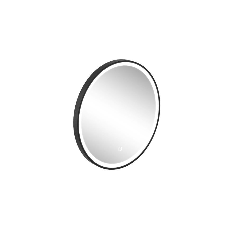 Britton Hoxton LED Matt Black Mirror with Demister 600mm