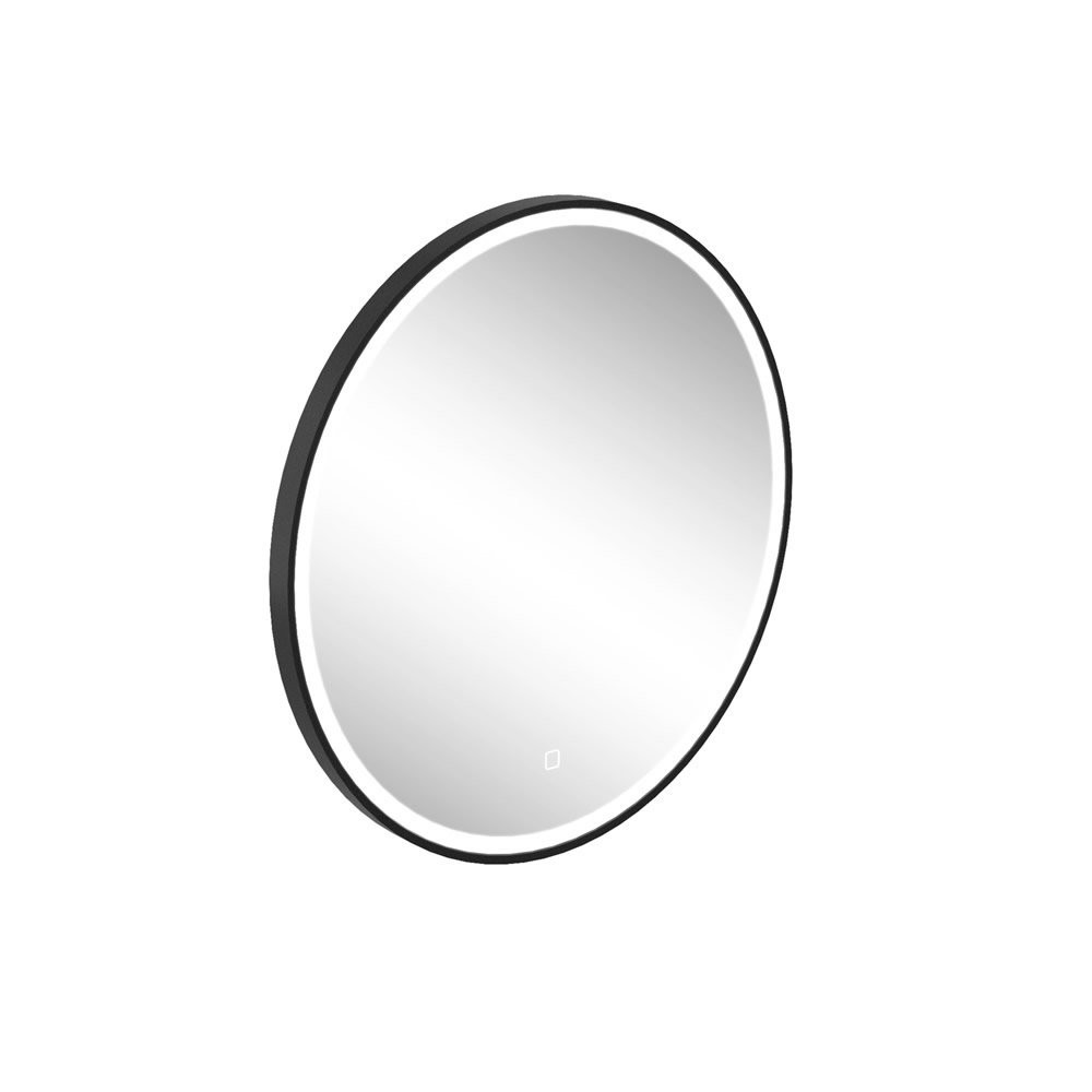 Britton Hoxton LED Matt Black Mirror with Demister 800mm (1)