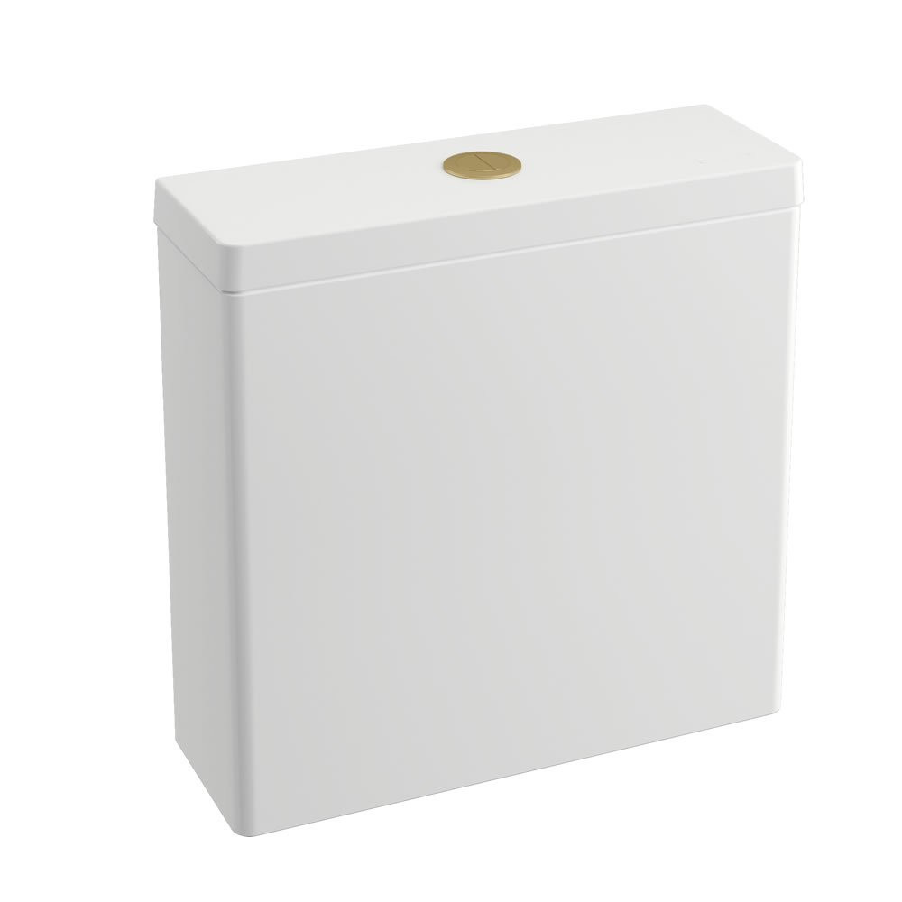 Britton Hoxton Round Cistern Flush Button Brushed Brass