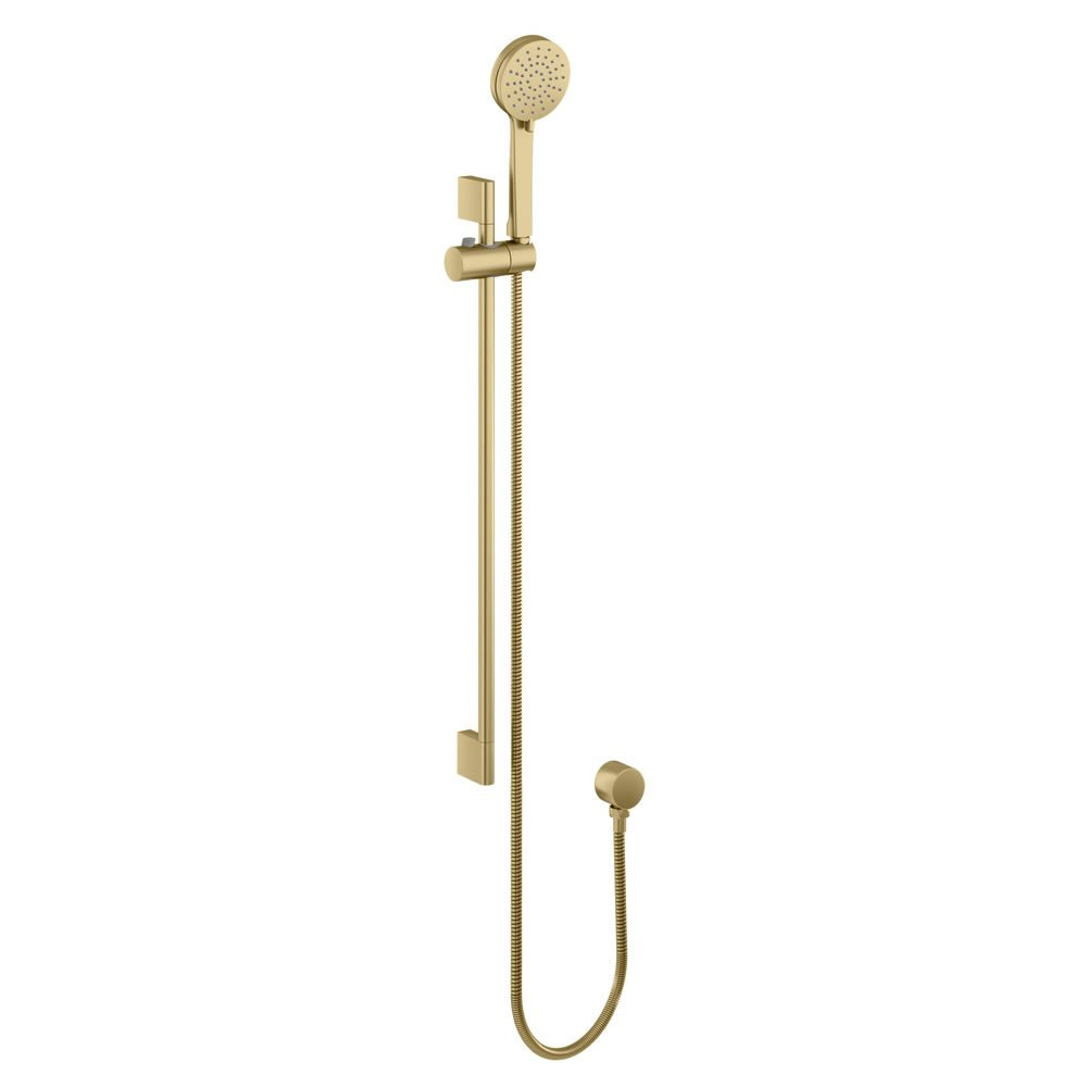 Britton Hoxton Shower Set with Outlet Elbow Brushed Brass Finish