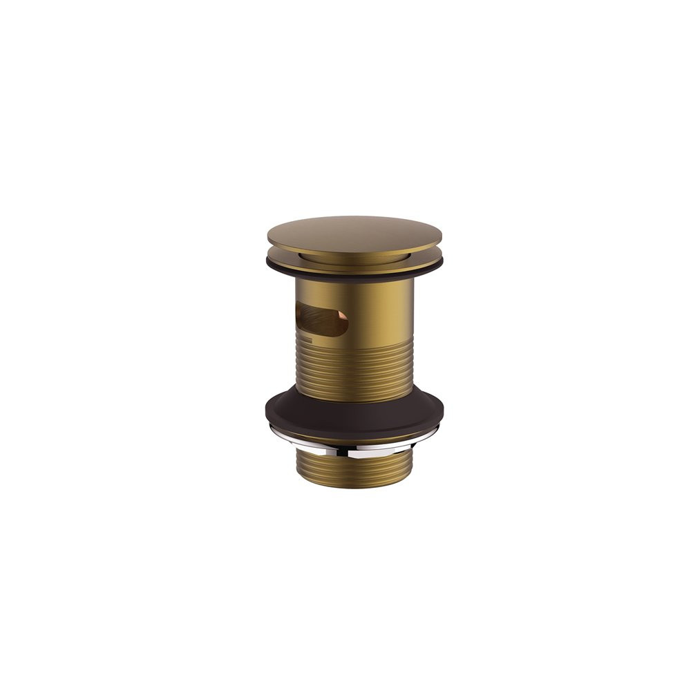Britton Hoxton Slotted Basin Waste Brushed Brass