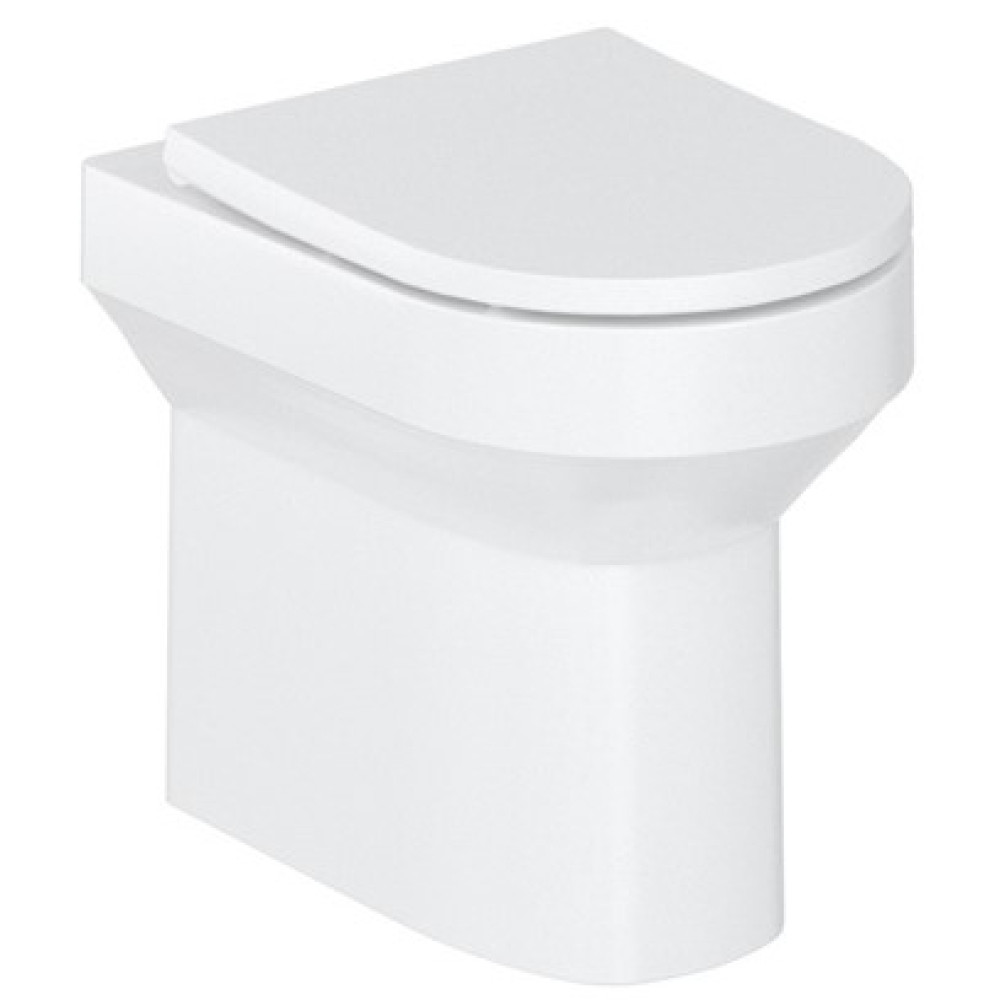 Britton Shoreditch Rounded Rimless Back To Wall WC Pan and Seat (1)