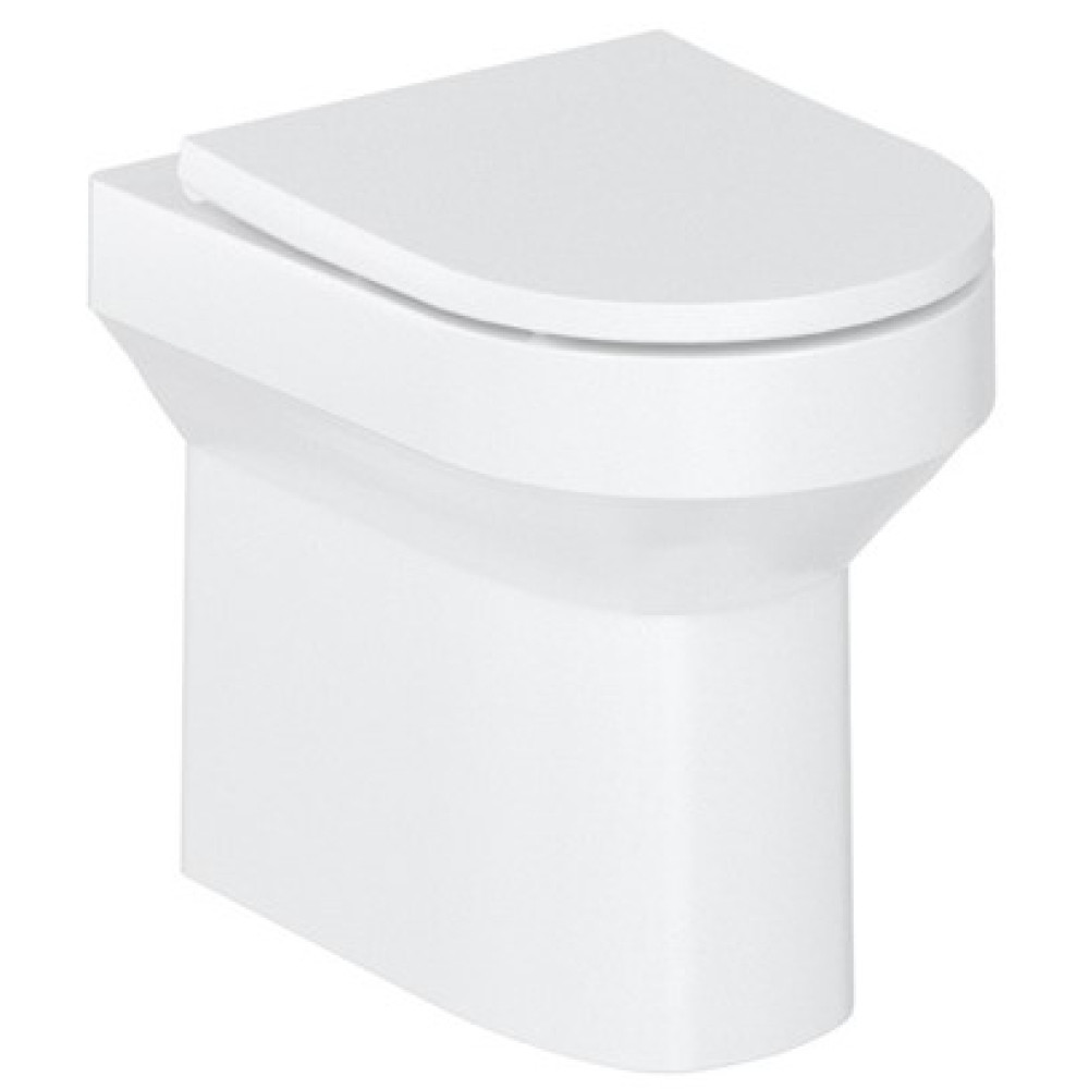 Britton Shoreditch Rounded Rimless Back To Wall WC Pan and Seat