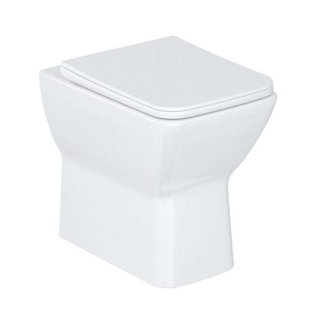 Britton Shoreditch Squared Rimless Back To Wall WC Pan and Seat (1)