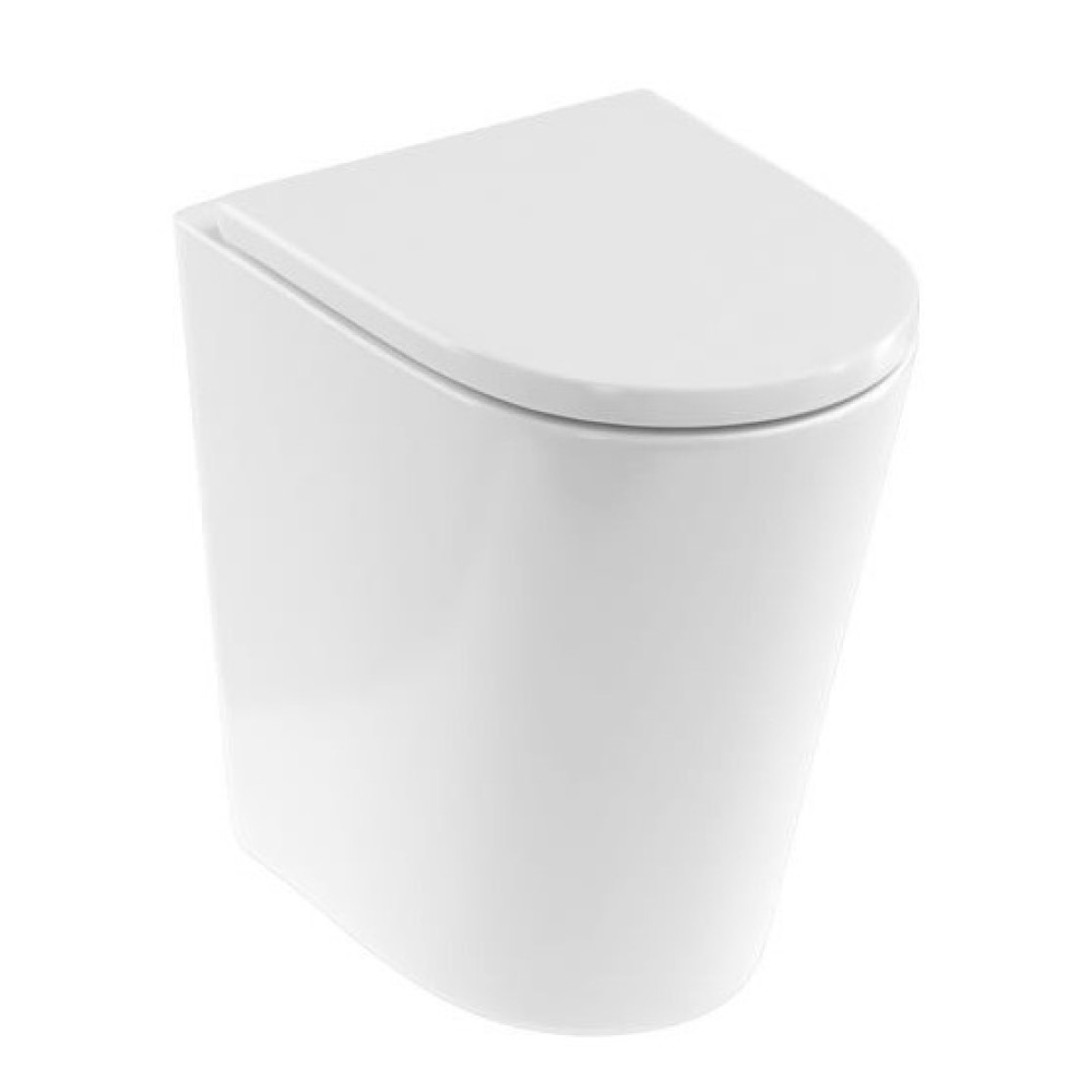 Britton Sphere Tall Rimless Back To Wall WC Pan and Seat