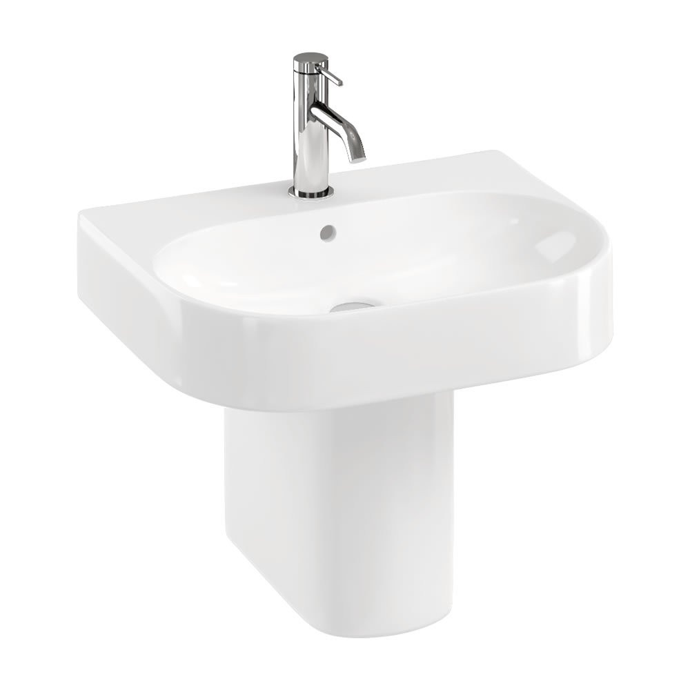 Britton Trim 500mm Basin with Semi Pedestal