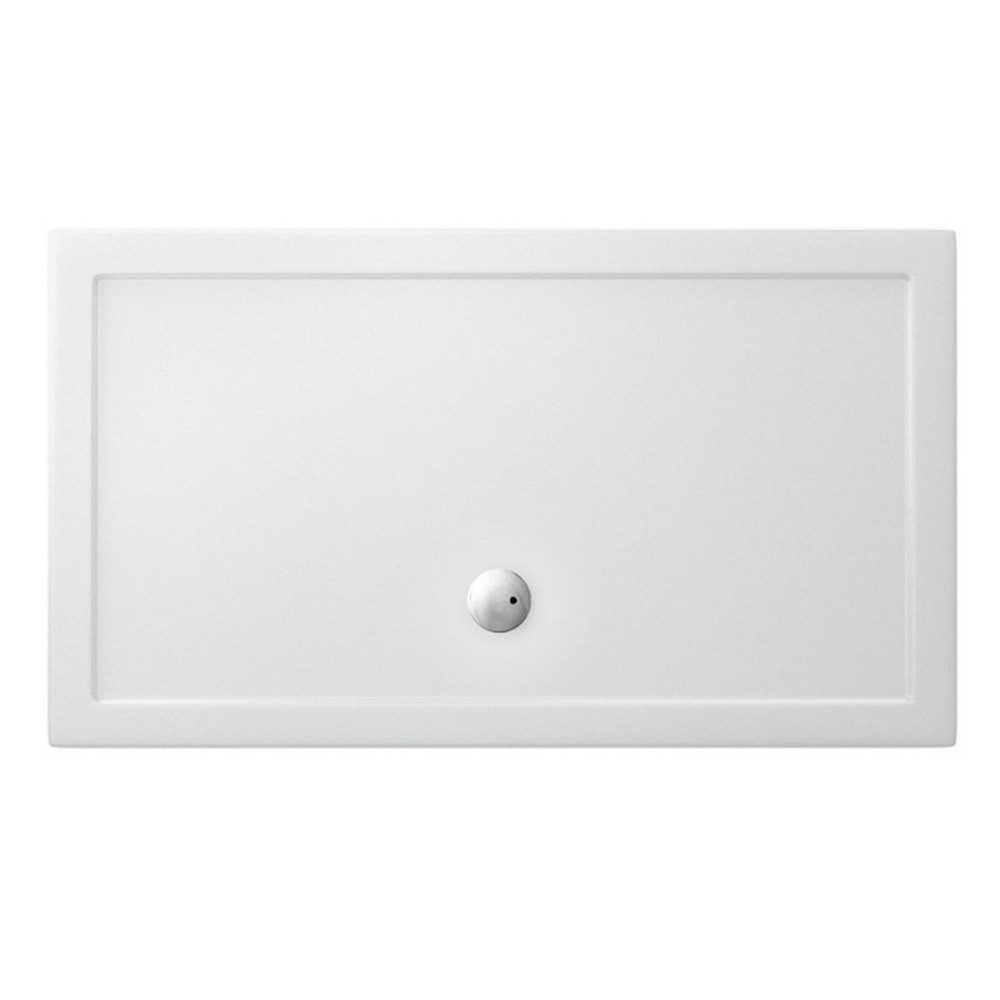 Britton Zamori 1400 x 800mm Rectangle Shower Tray with Central Waste Position