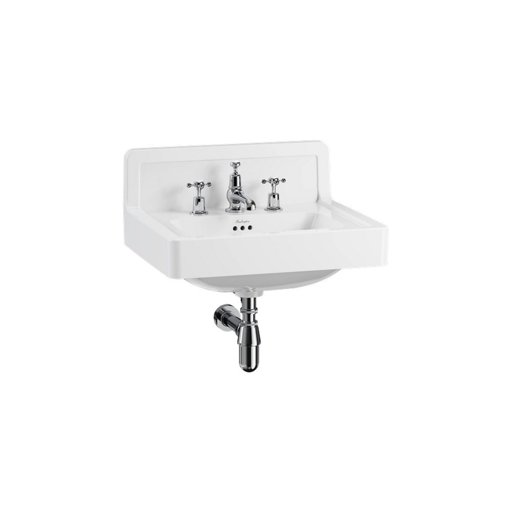 Burlington 610mm Three Tap Hole Basin with Upstand