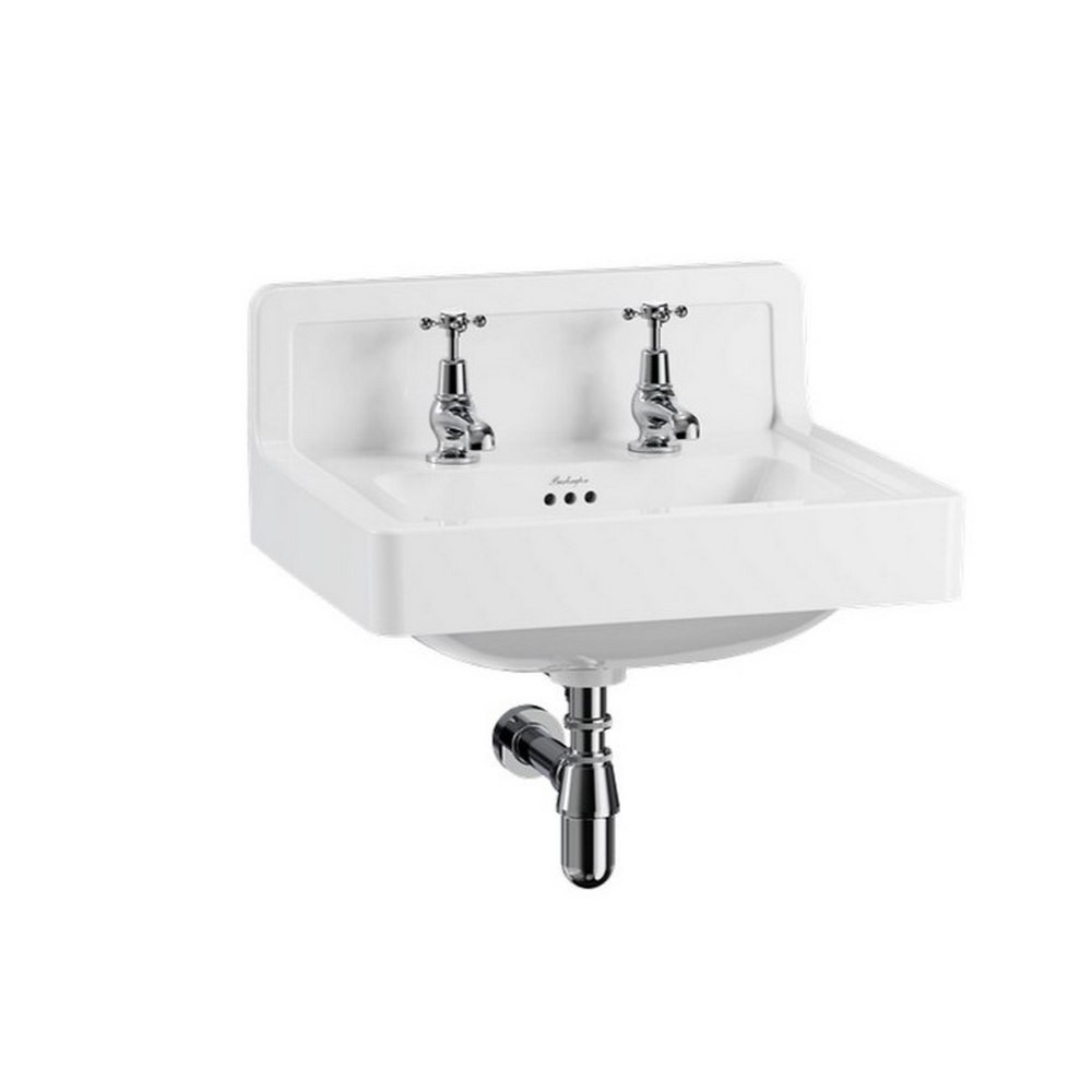 Burlington 610mm Two Tap Hole Basin with Upstand