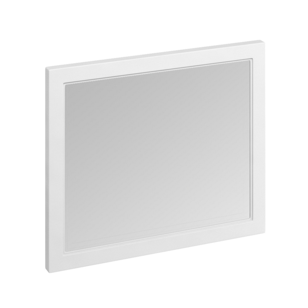 Burlington 900mm Matt White Framed Bathroom Mirror
