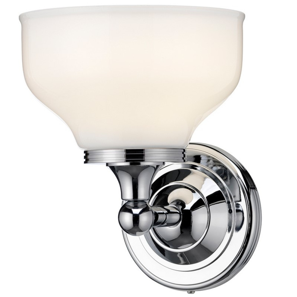 Burlington Arcade Round Light with Chrome Base and Cup Frosted Glass Shade (1)