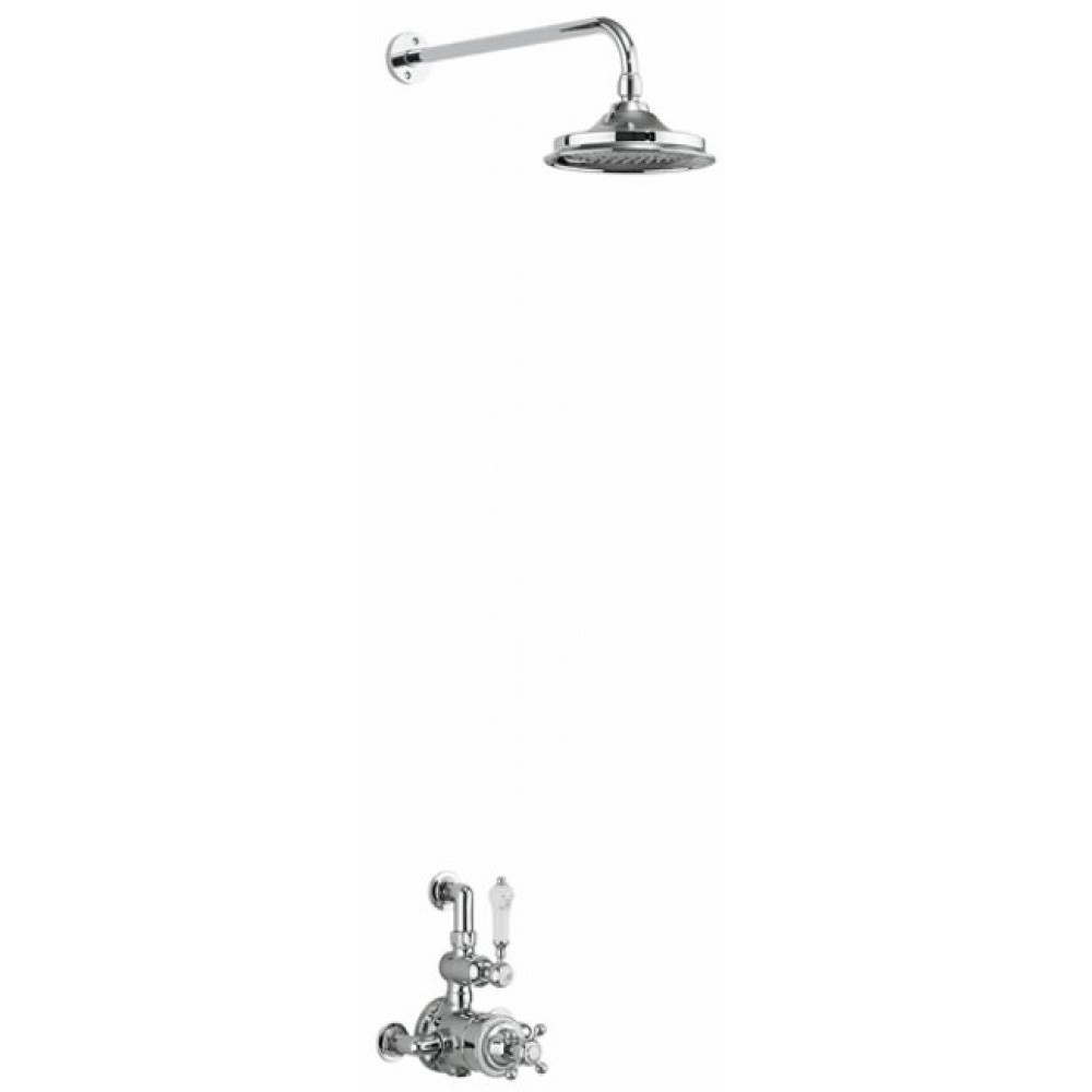 Burlington Avon Thermostatic Exposed Single Function Shower Valve with 6 Inch Head and Fixed Shower Arm