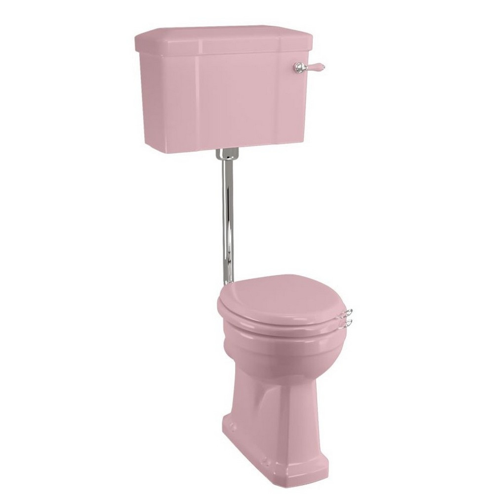 Burlington Bespoke Confetti Pink Standard Low Level WC with 520 Lever Cistern