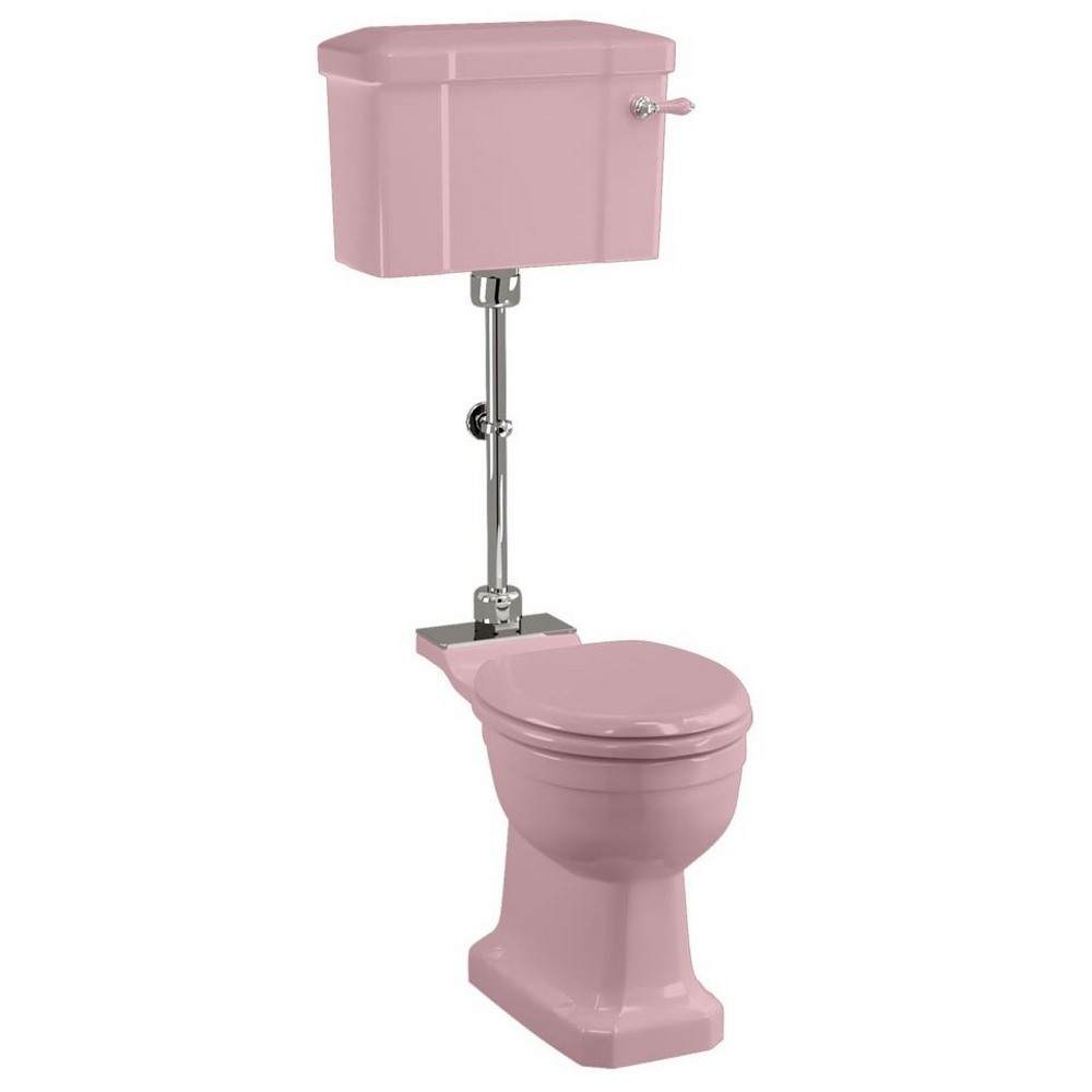 Burlington Bespoke Confetti Pink Standard Medium Level WC with 520 Lever Cistern