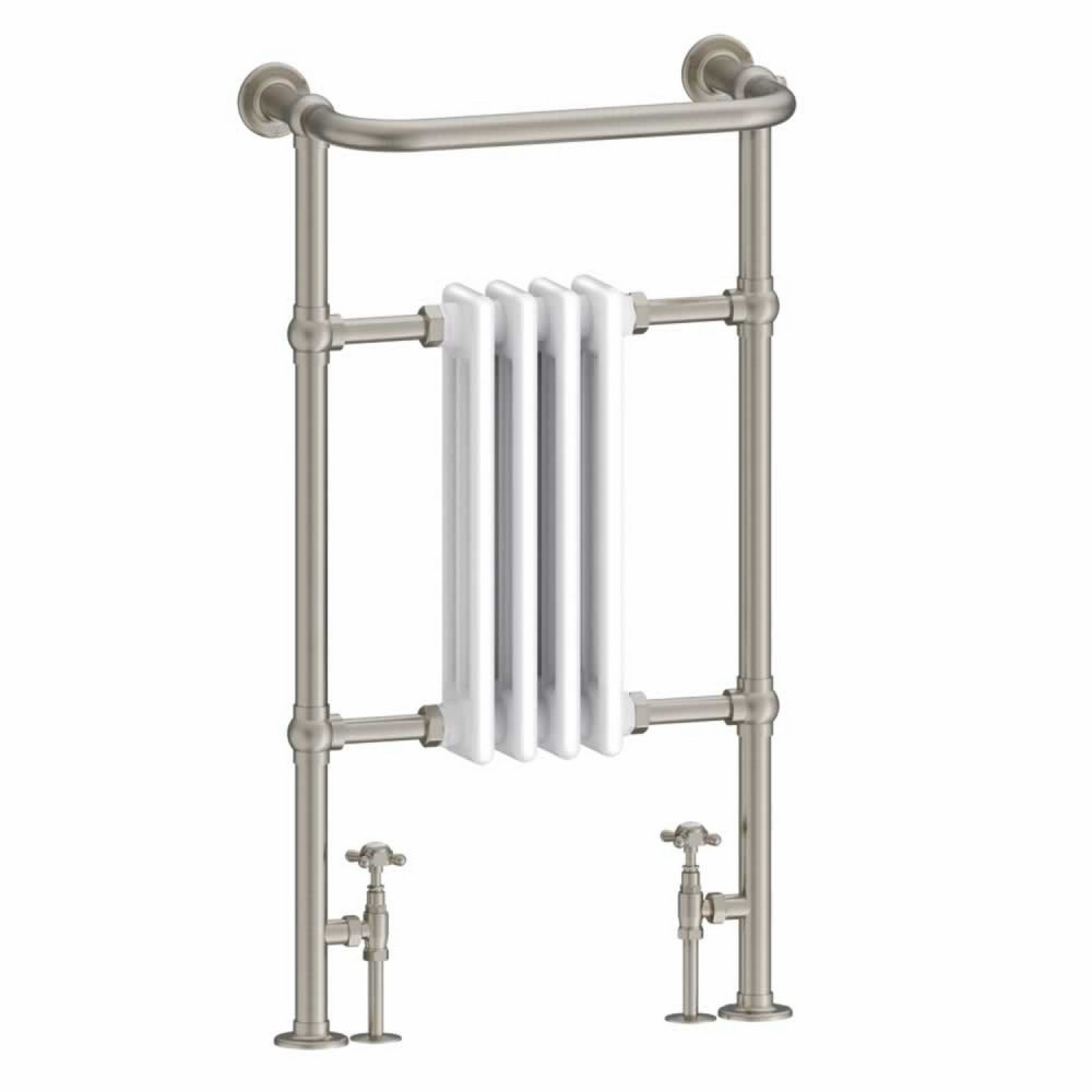 Burlington Bloomsbury Brushed Nickel Towel Radiator