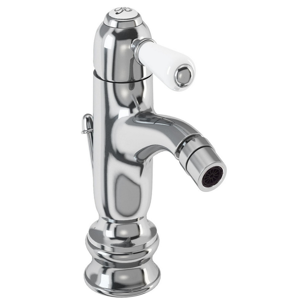 Burlington Chelsea Regent Curved Bidet Mixer with Pop Up Waste