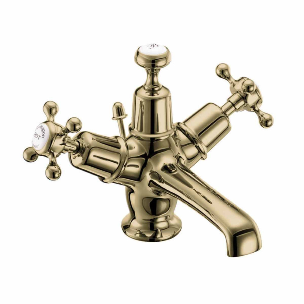 Burlington Claremont Gold Basin Mixer with Pop Up Waste