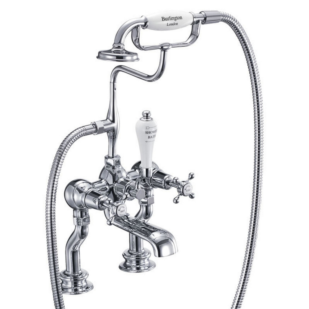 Burlington Claremont Regent Deck Mounted Bath Shower Mixer